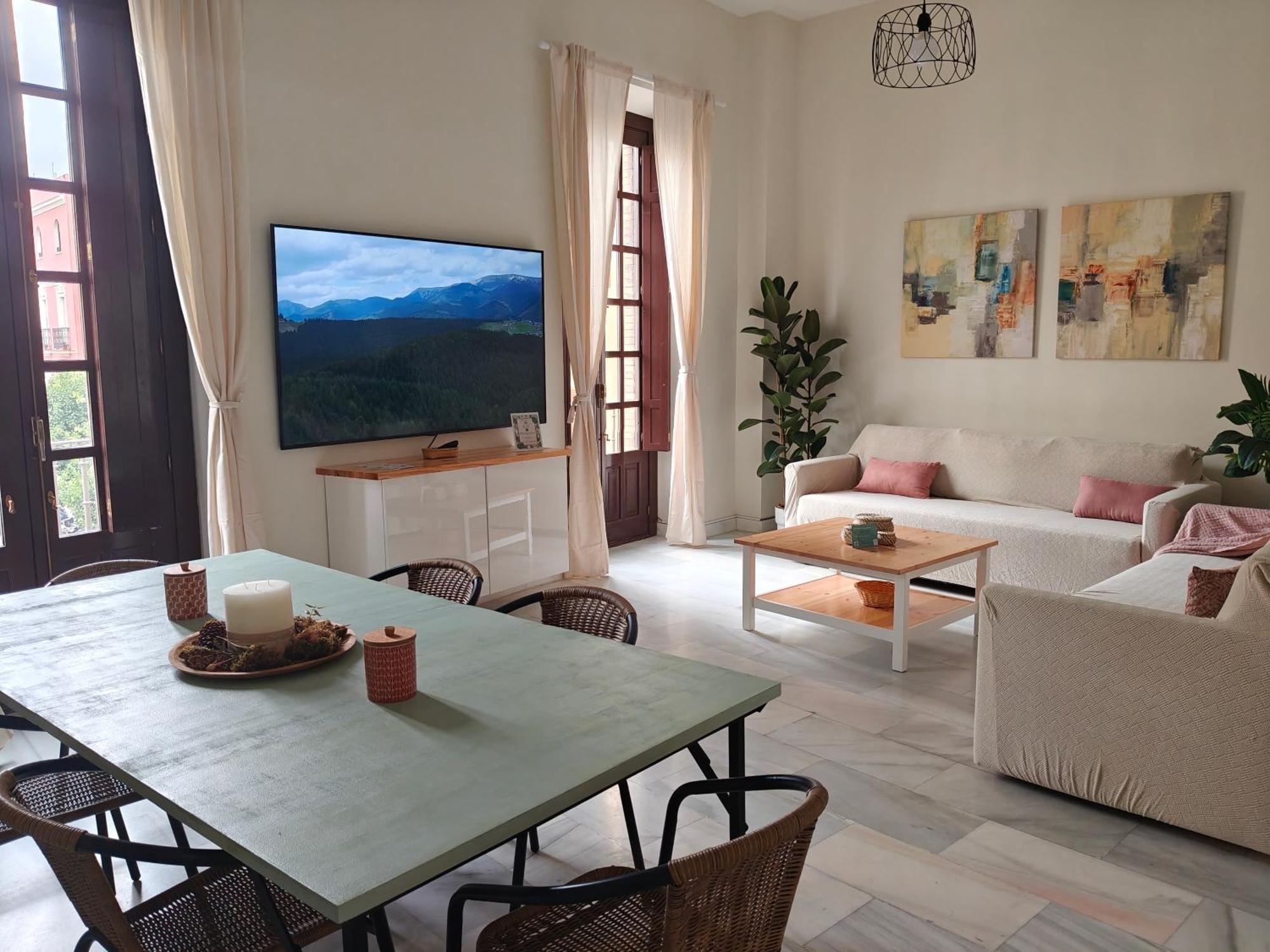 Charming Bright Apartment With Balconies On Cuesta Del Rosario セビリア エクステリア 写真