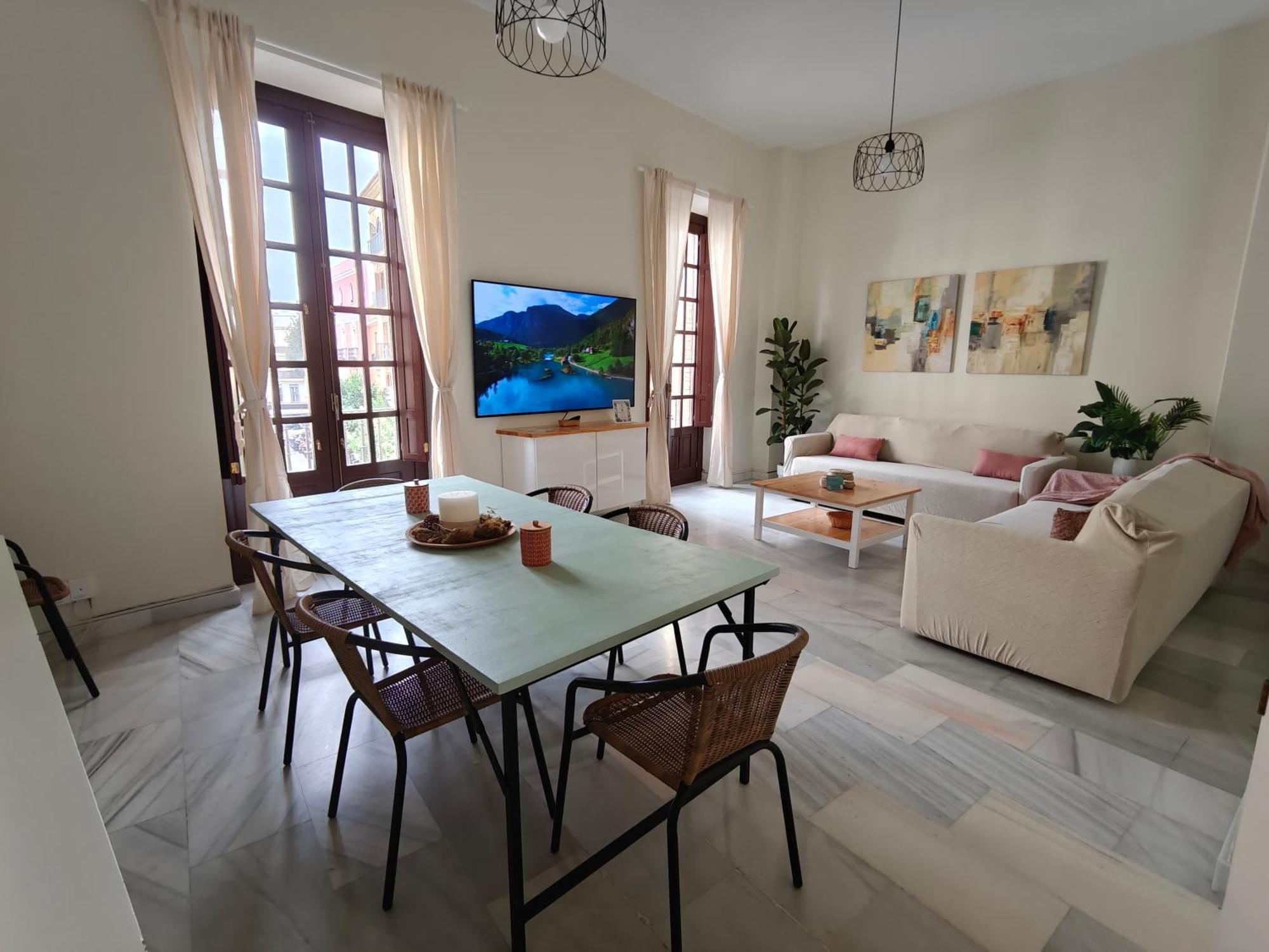 Charming Bright Apartment With Balconies On Cuesta Del Rosario セビリア エクステリア 写真
